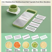 5-in-1 Stainless Steel Multifunctional Safe Vegetable & Fruit Slicer