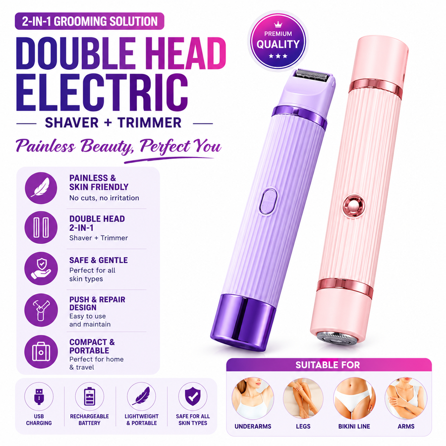 Electric Shaver & Trimmer for Women – USB Rechargeable